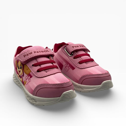 Baskets roses pour enfants La Chaussurerie, motif Pat' Patrouille, scratchs et lacets