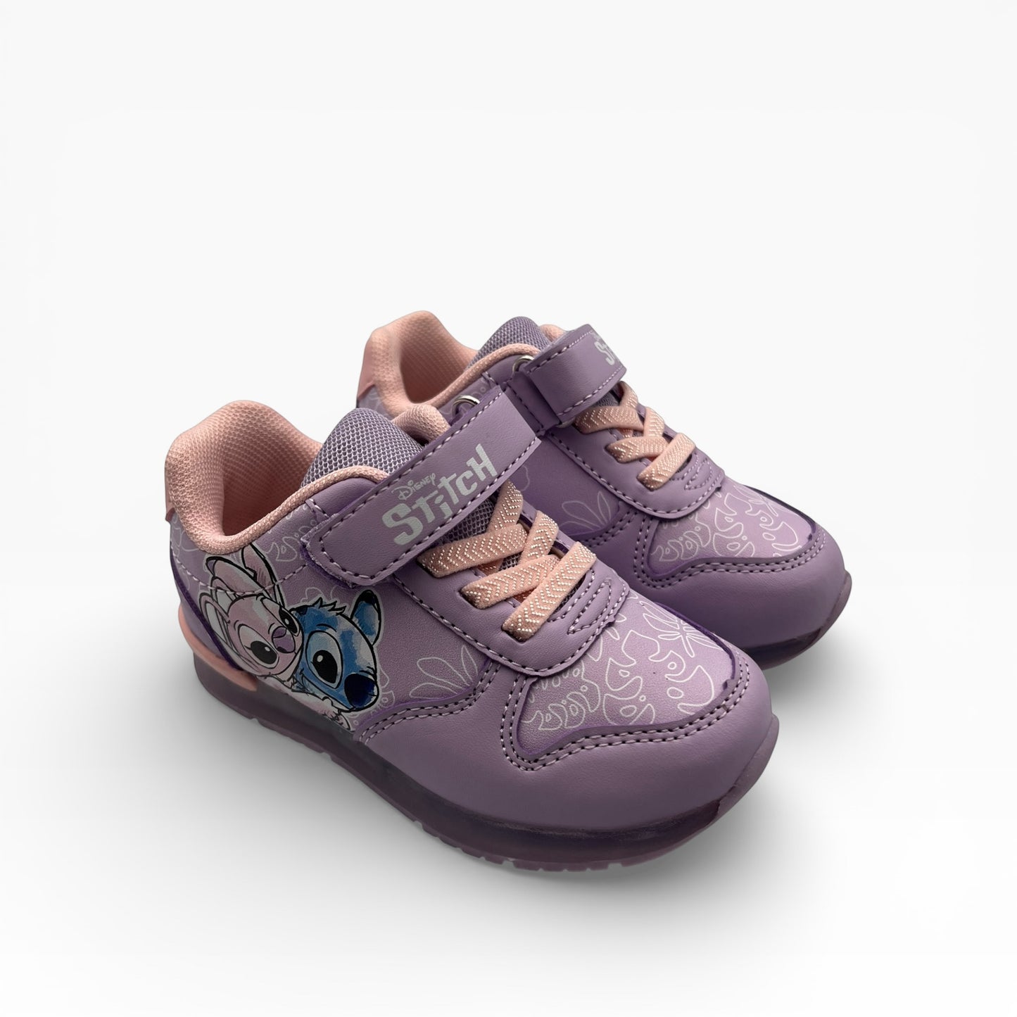 Baskets Lumineuses Disney Stitch & Angel – Violet Pastel & Rose