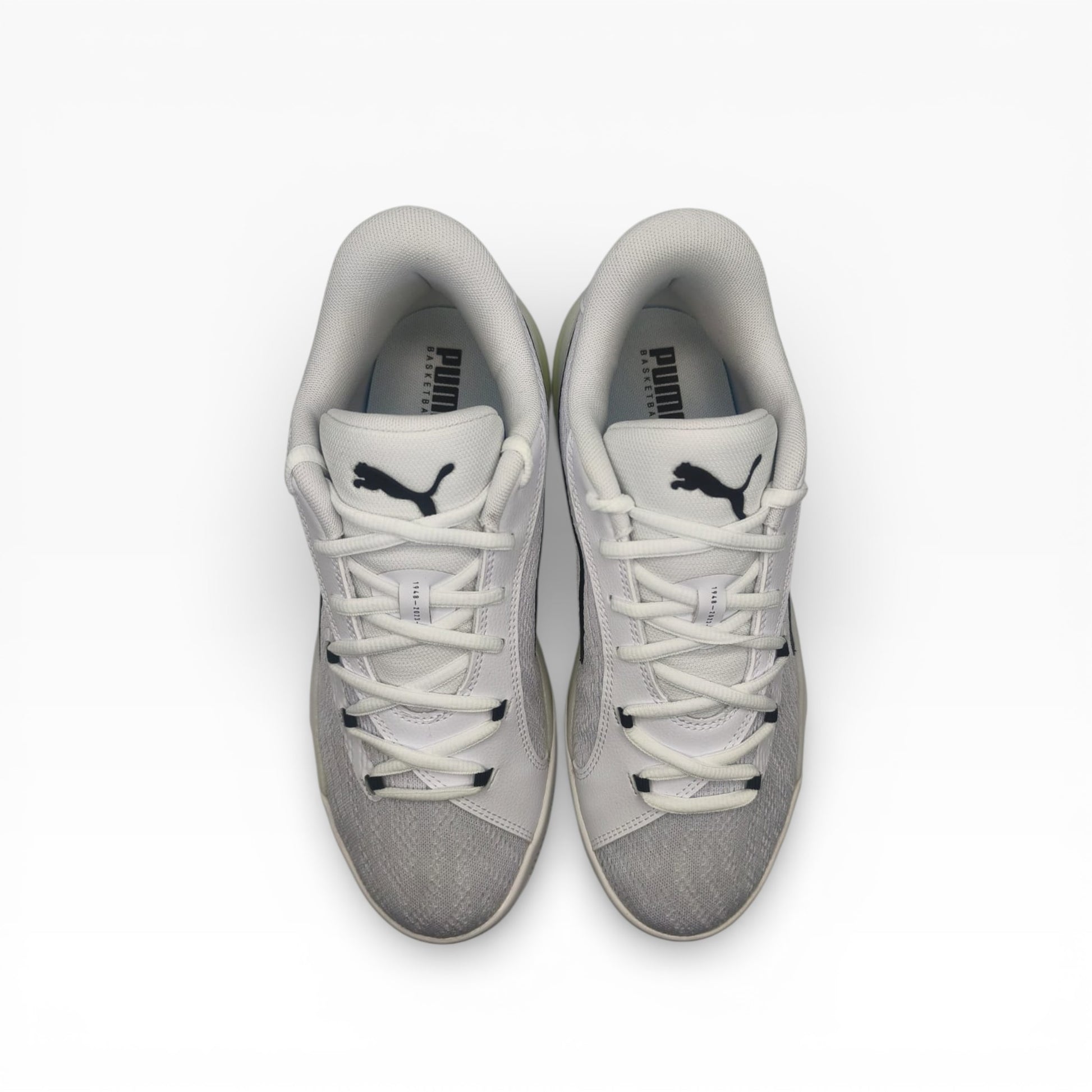 Baskets Puma All-Pro Nitro blanches, amorti NITRO, photo vue dessus, LA CHAUSSURERIE