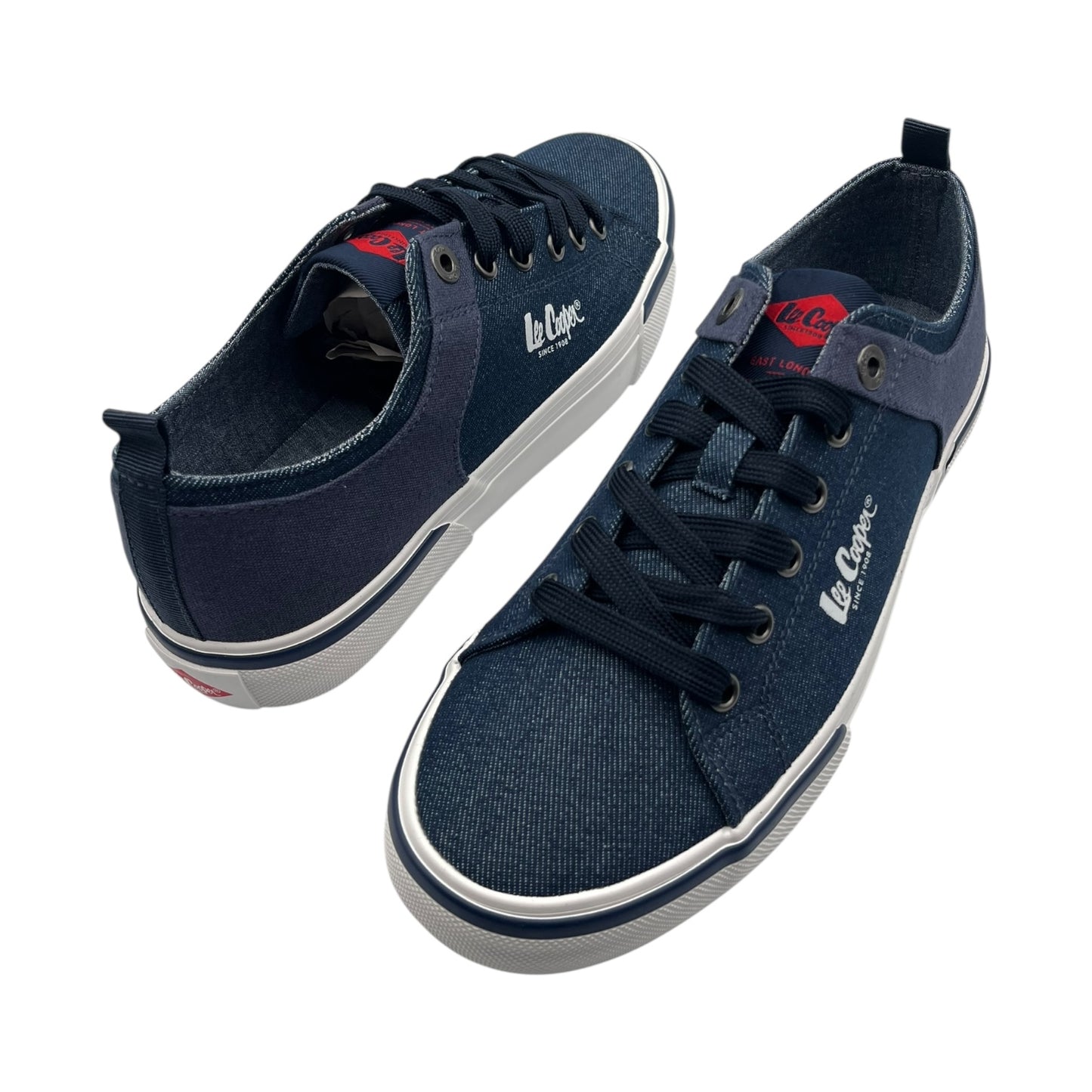 Baskets homme en toile bleu marine Le Coq Sportif, mode décontractée LA CHAUSSURERIE