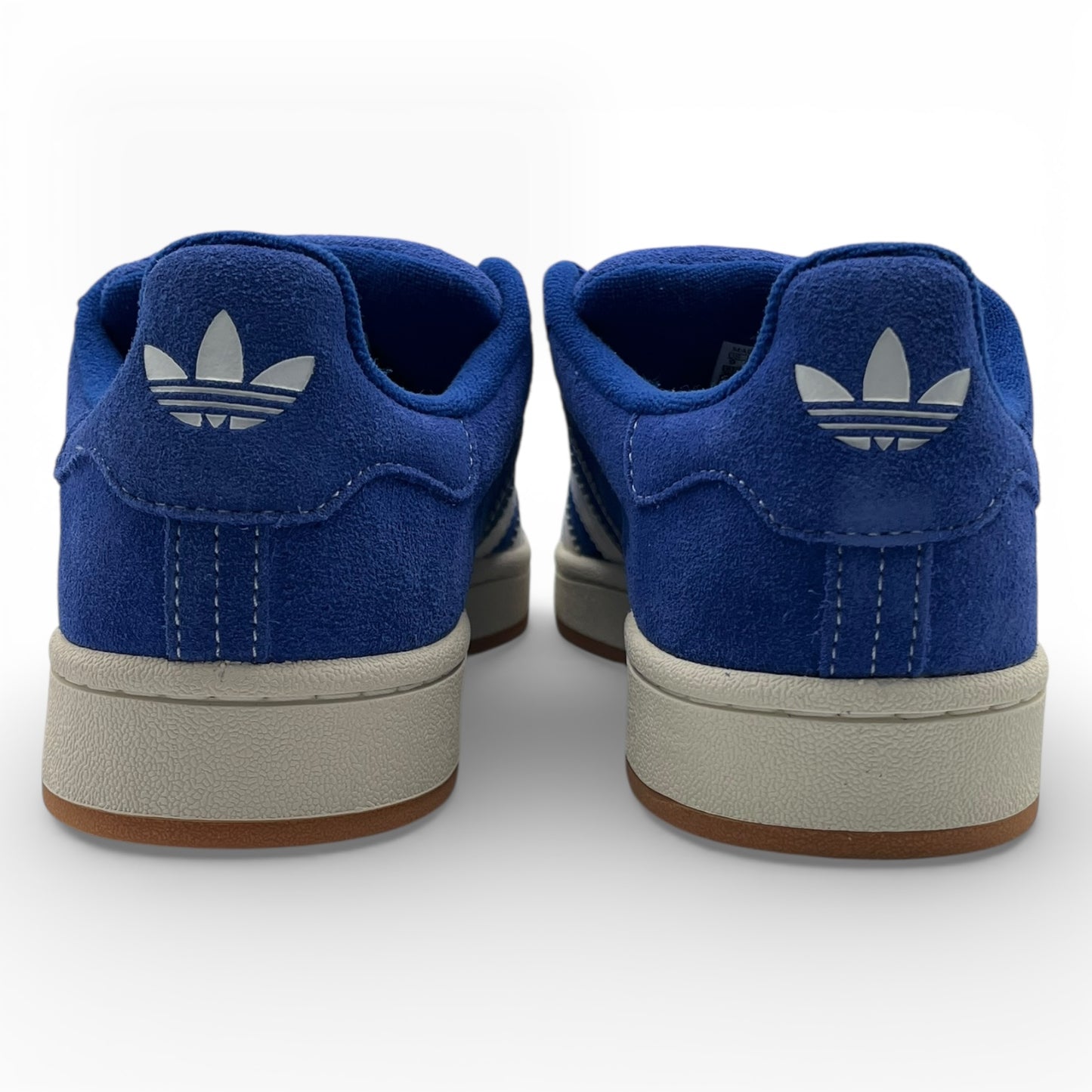 Baskets bleu Adidas en daim, vue arrière, logo blanc, LA CHAUSSURERIE chaussures tendance