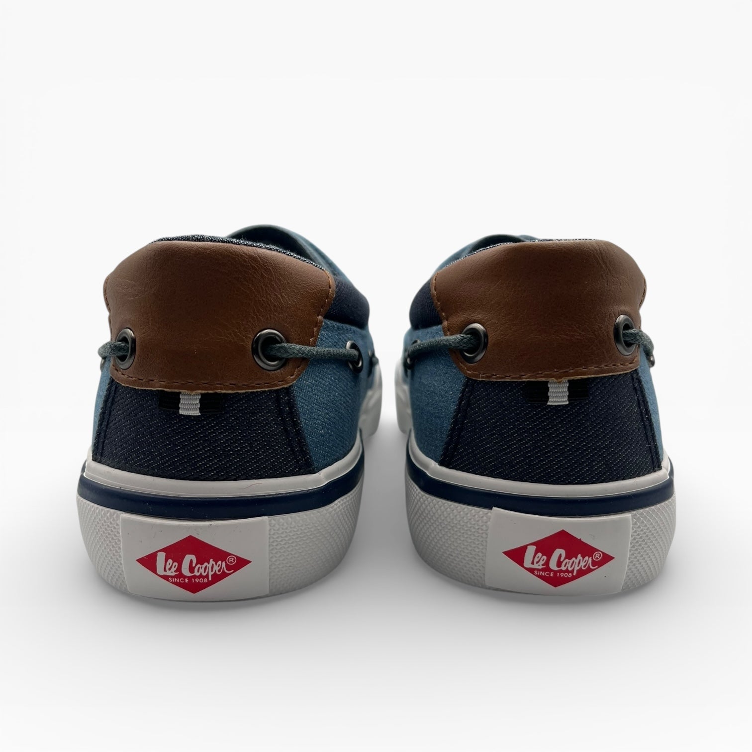 Chaussures bateau bleu marine Le Cooper en denim et simili cuir, La Chaussurerie
