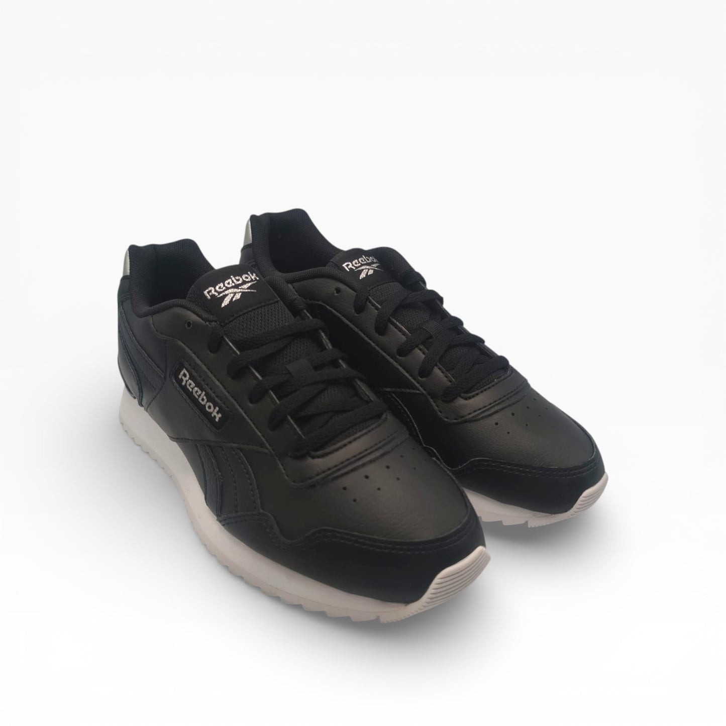 Baskets basses Reebok Glide Ripple noires et argent, semelle blanche, LA CHAUSSURERIE