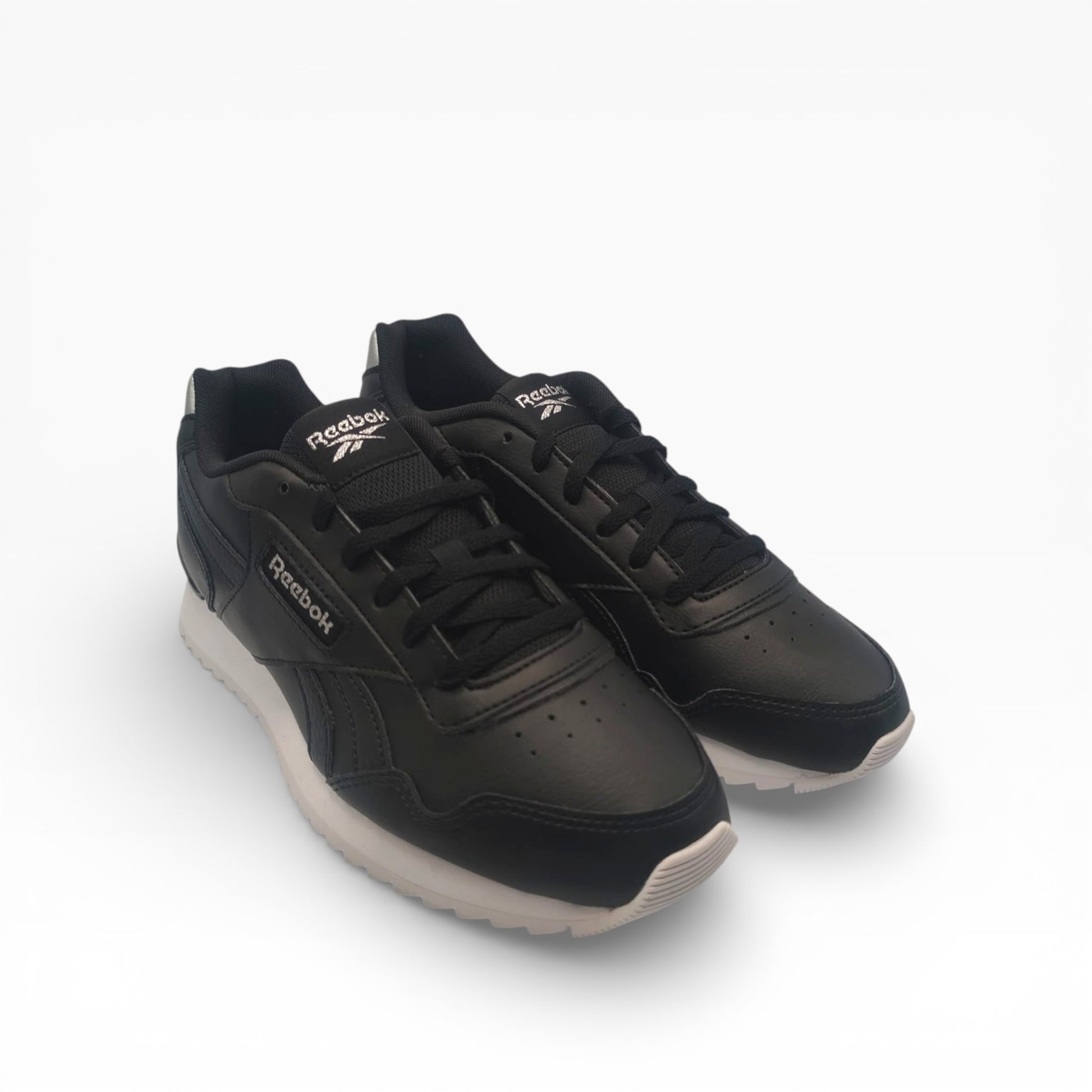 Baskets basses Reebok Glide Ripple noires et argent, semelle blanche, LA CHAUSSURERIE