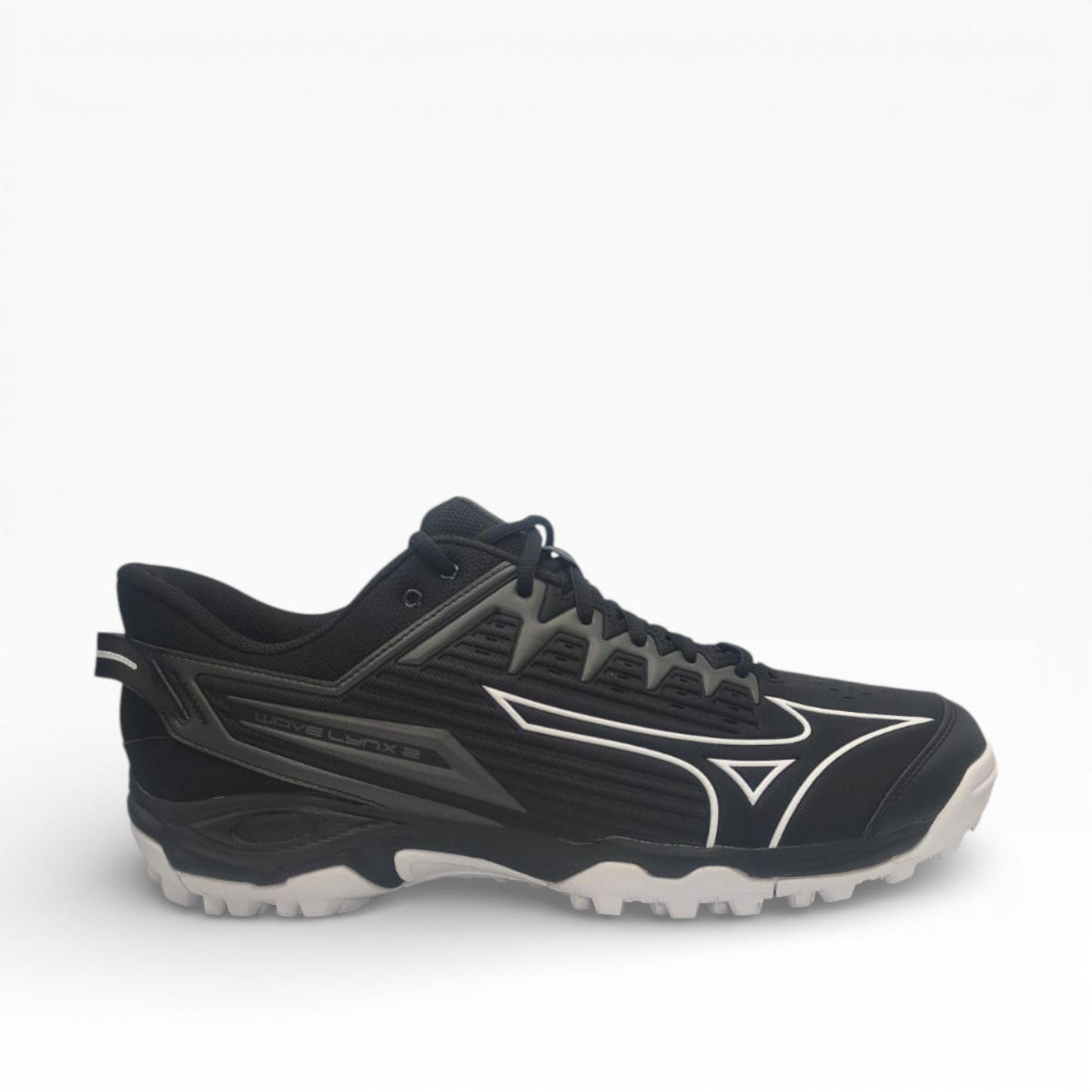Chaussure de sport noire Mizuno Wave Lynx, semelle blanche, LA CHAUSSURERIE