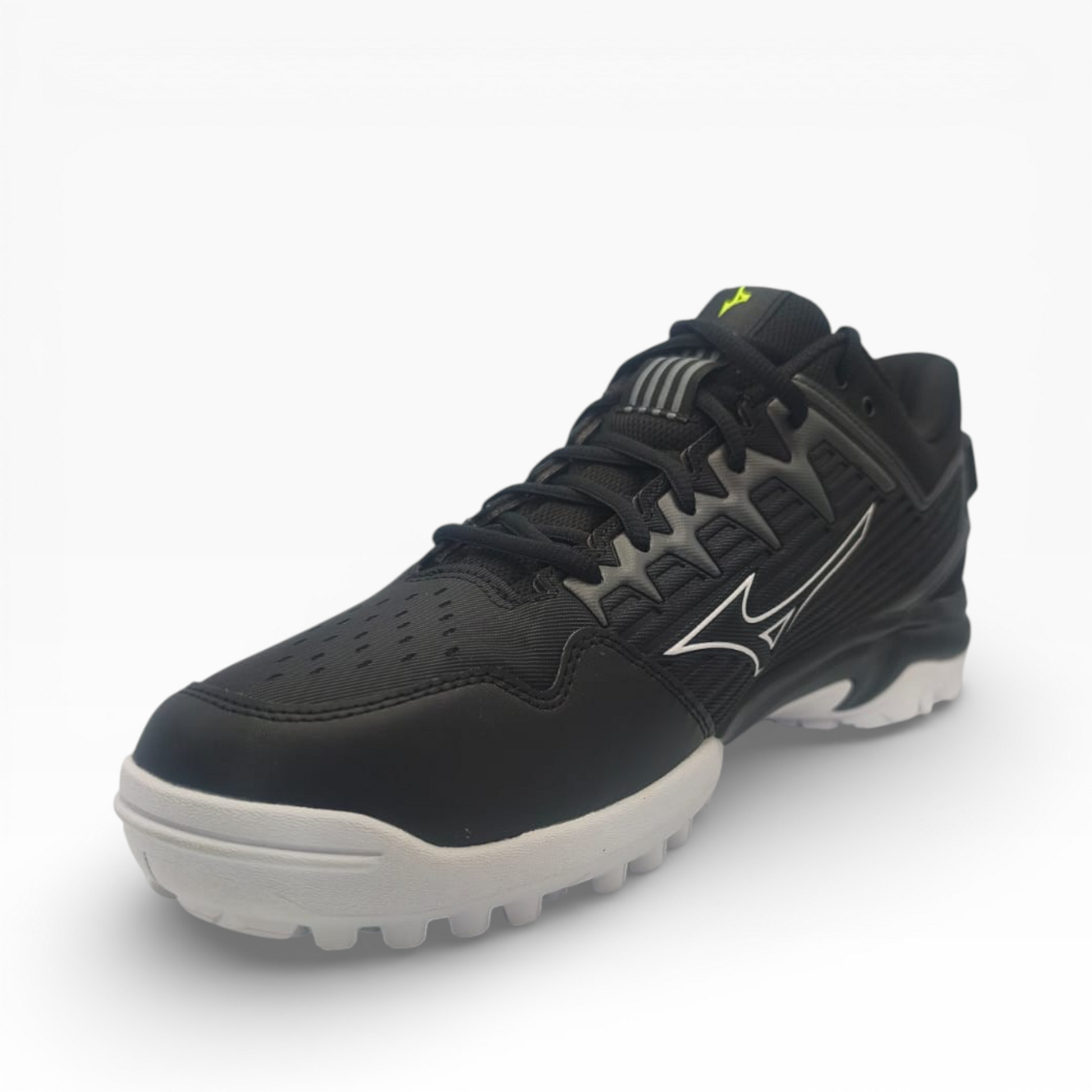 Chaussure de sport noire et blanche pour homme, semelle crantée, LA CHAUSSURERIE