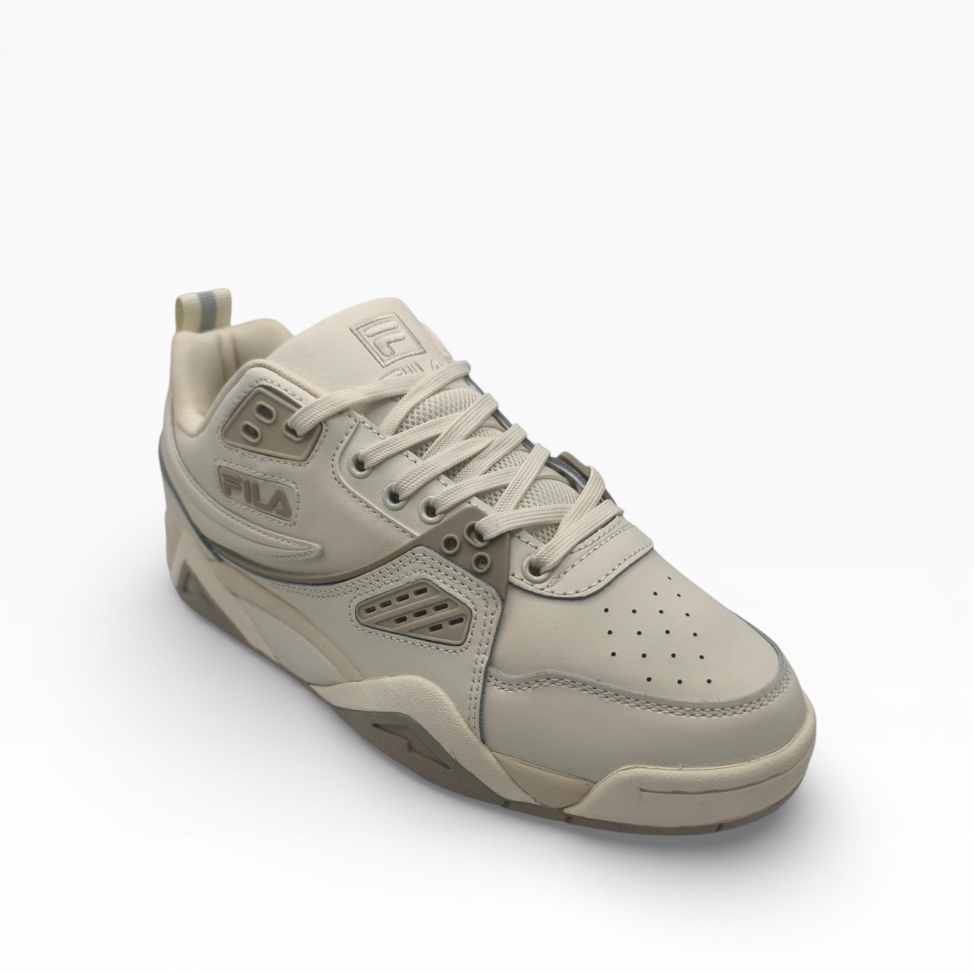 Basket homme Fila Casim beige, sneaker tendance sur fond blanc, LA CHAUSSURERIE