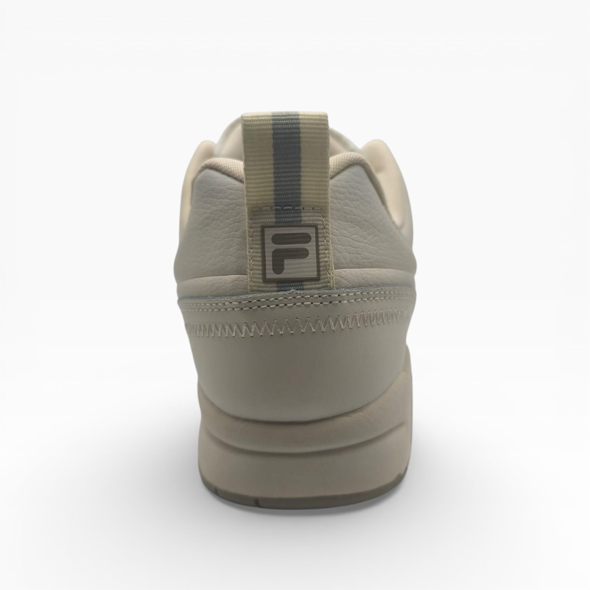 Basket Fila Casim beige homme vue arrière, cuir détail couture, LA CHAUSSURERIE