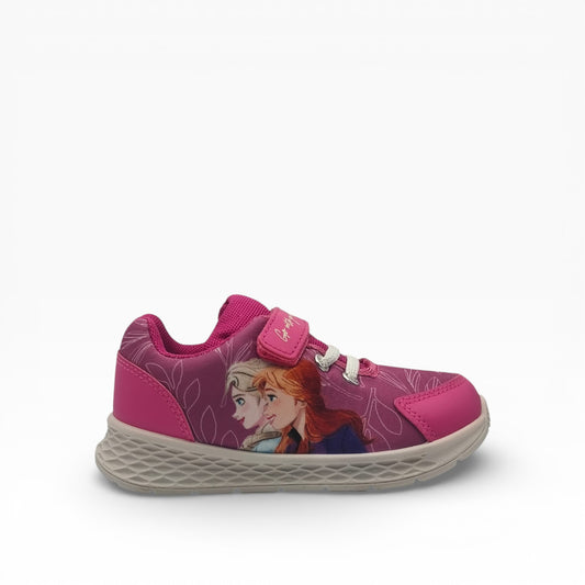 Basket enfant rose La Reine des Neiges Elsa et Anna, motif floral, LA CHAUSSURERIE