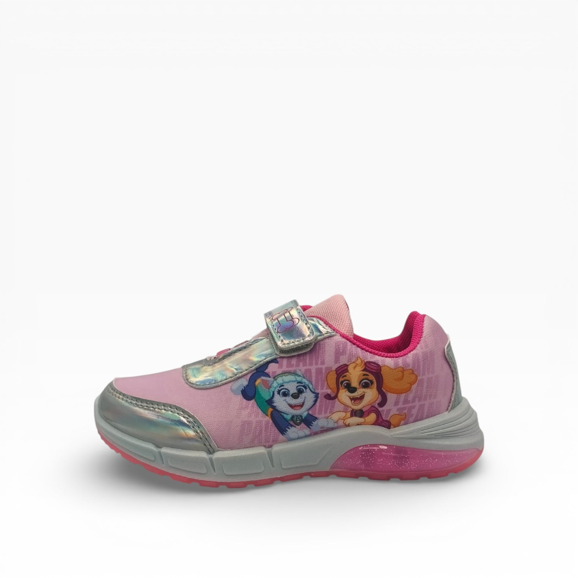 Baskets lumineuses rose fille Pat Patrouille, chaussures enfants LA CHAUSSURERIE