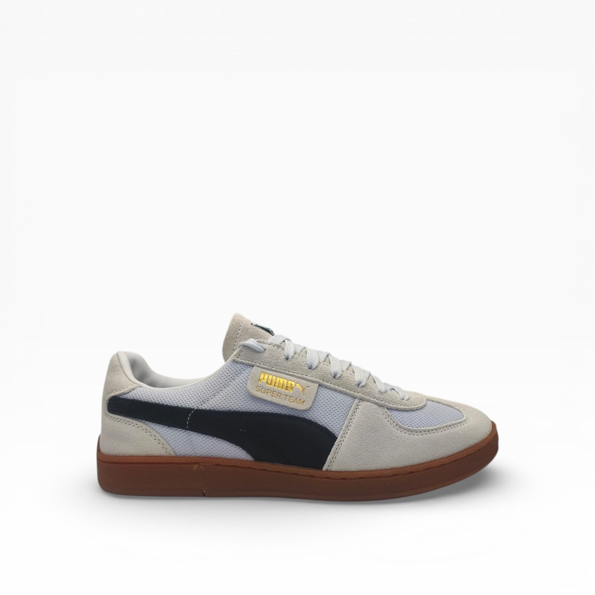 Basket Puma Super Team OG gris daim semelle gomme, sneaker homme LA CHAUSSURERIE