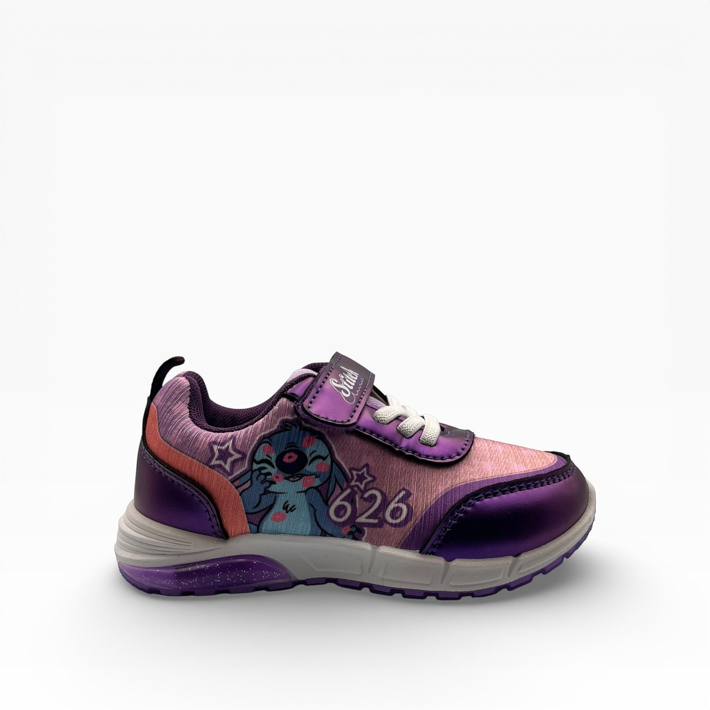 Baskets Sport Lumineuses Stitch – Expérience 626 – Violet Métallisé