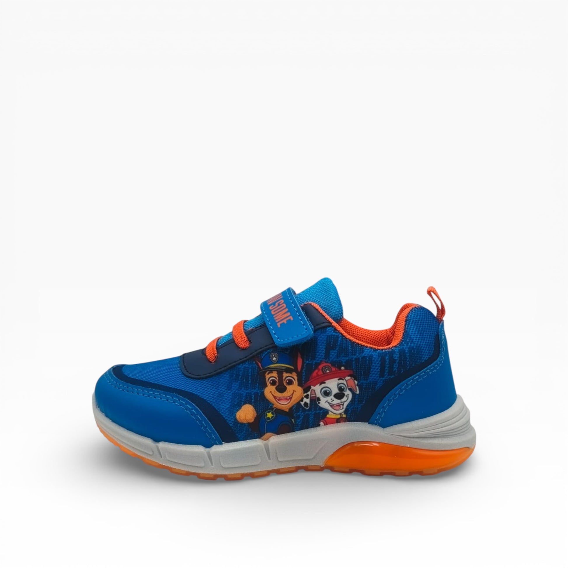 Chaussure de sport enfant bleue Pat' Patrouille avec personnages Chase et Marcus, LA CHAUSSURERIE