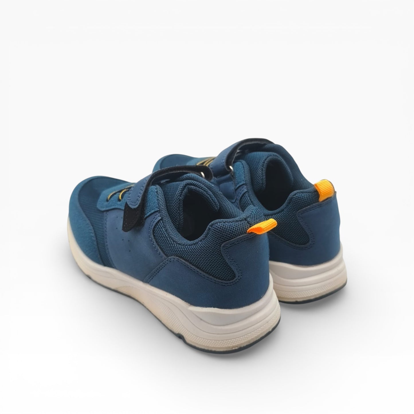 Chaussures enfant bleu marine marche quotidienne semelles blanches LA CHAUSSURERIE