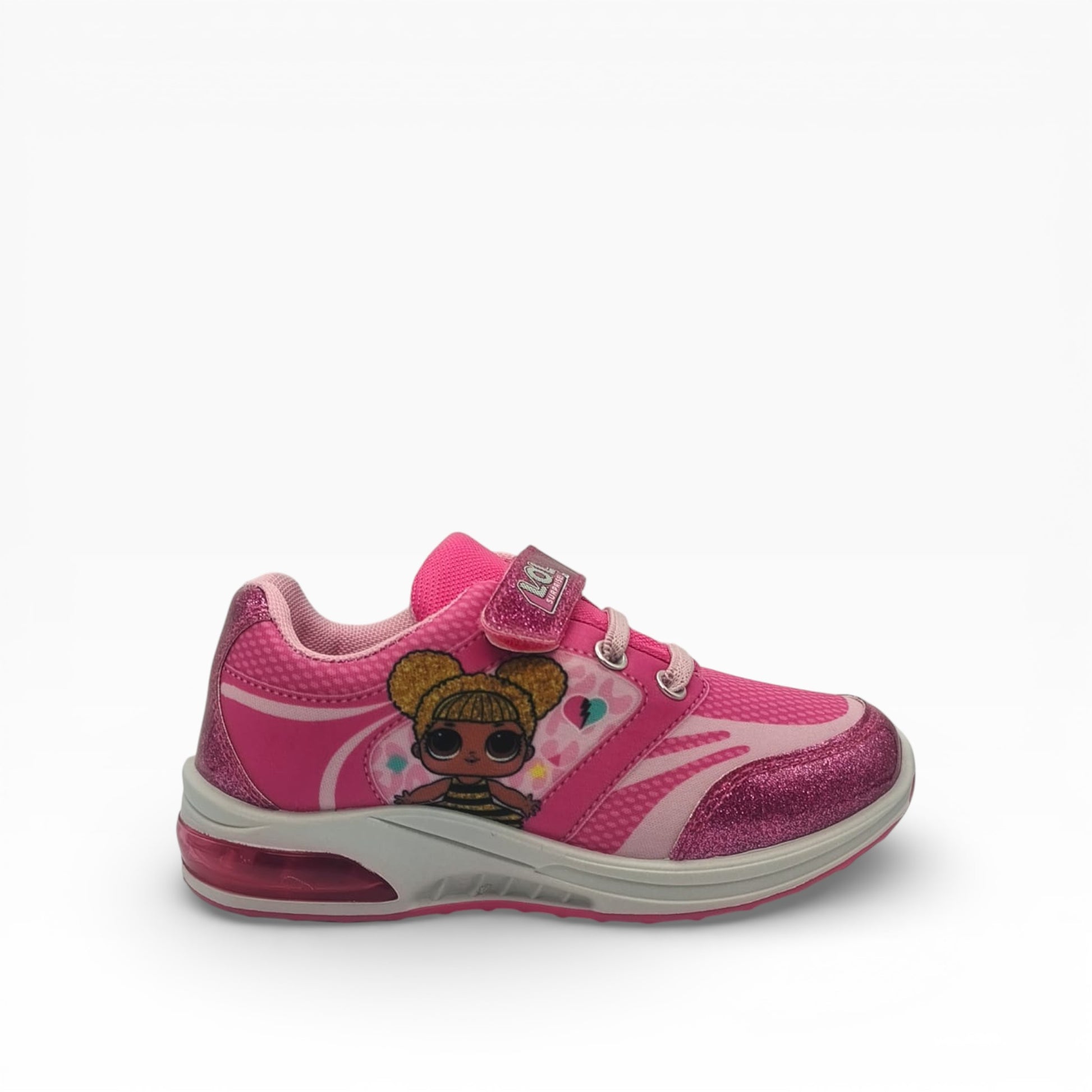 Chaussure LED rose pour enfant LOL Surprise à paillettes, motif fille, La Chaussurerie