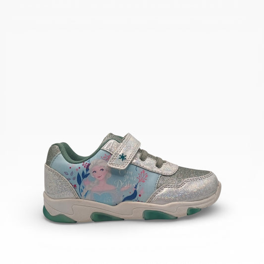 Chaussure de sport fille argentée Elsa La Reine des Neiges, décor LA CHAUSSURERIE