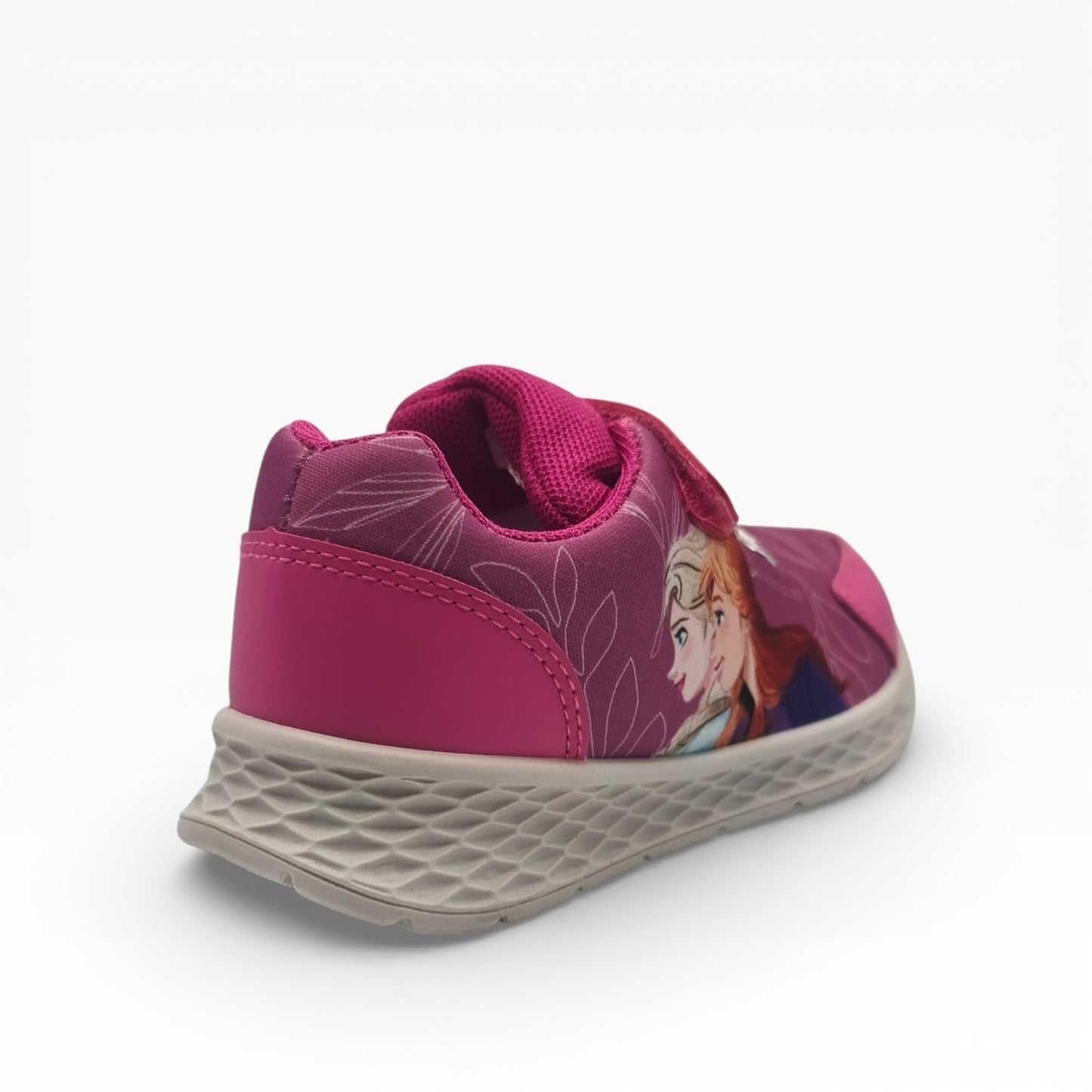 Baskets fille rose Disney La Chaussurerie, motifs personnages sur fond blanc
