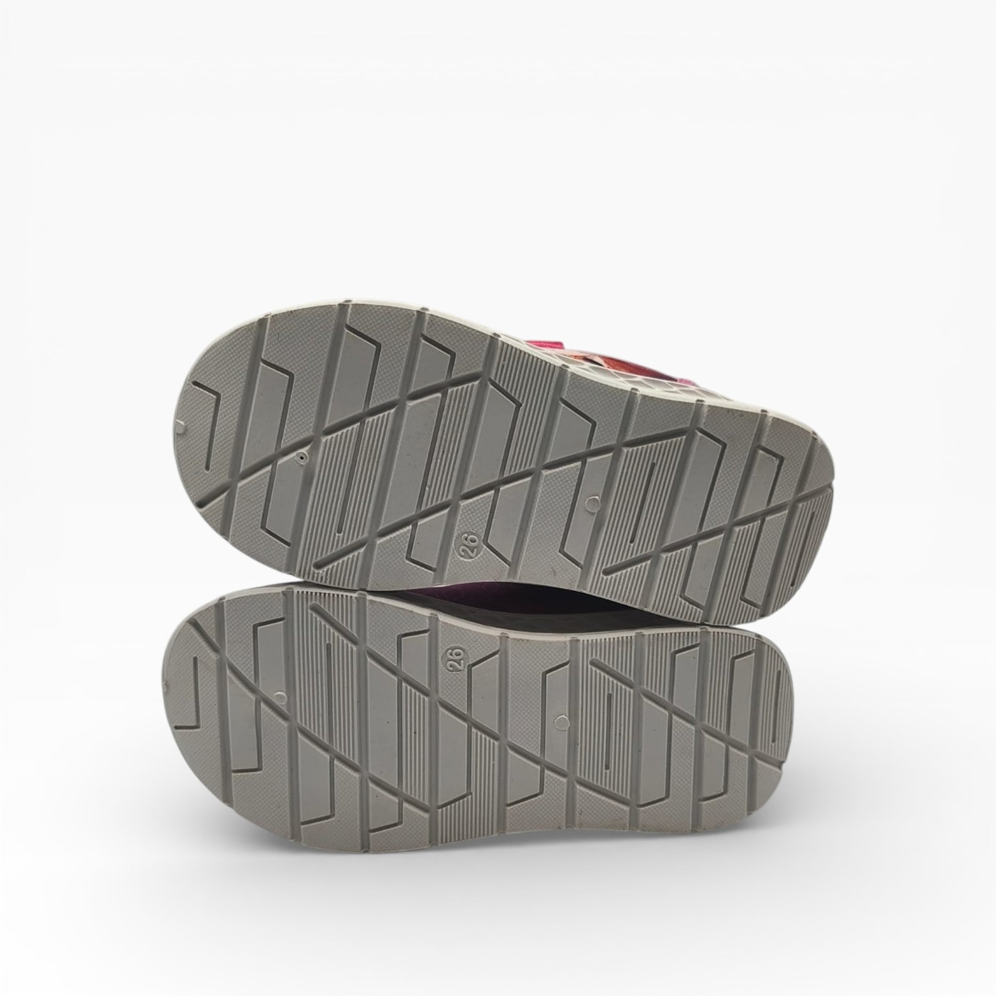 Semelle antidérapante grise de chaussure enfant Reine des Neiges, vue dessous, LA CHAUSSURERIE