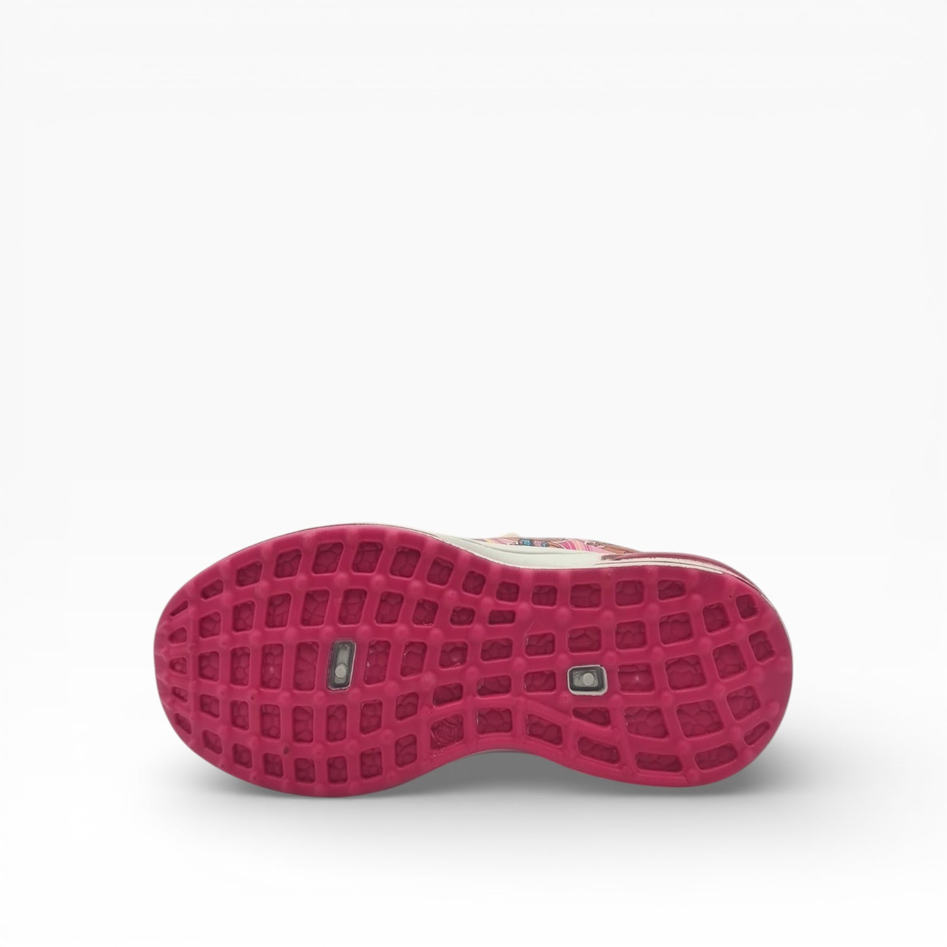 Semelle rose de basket lumineuse pour enfant LOL Surprise LED, vue dessous, LA CHAUSSURERIE