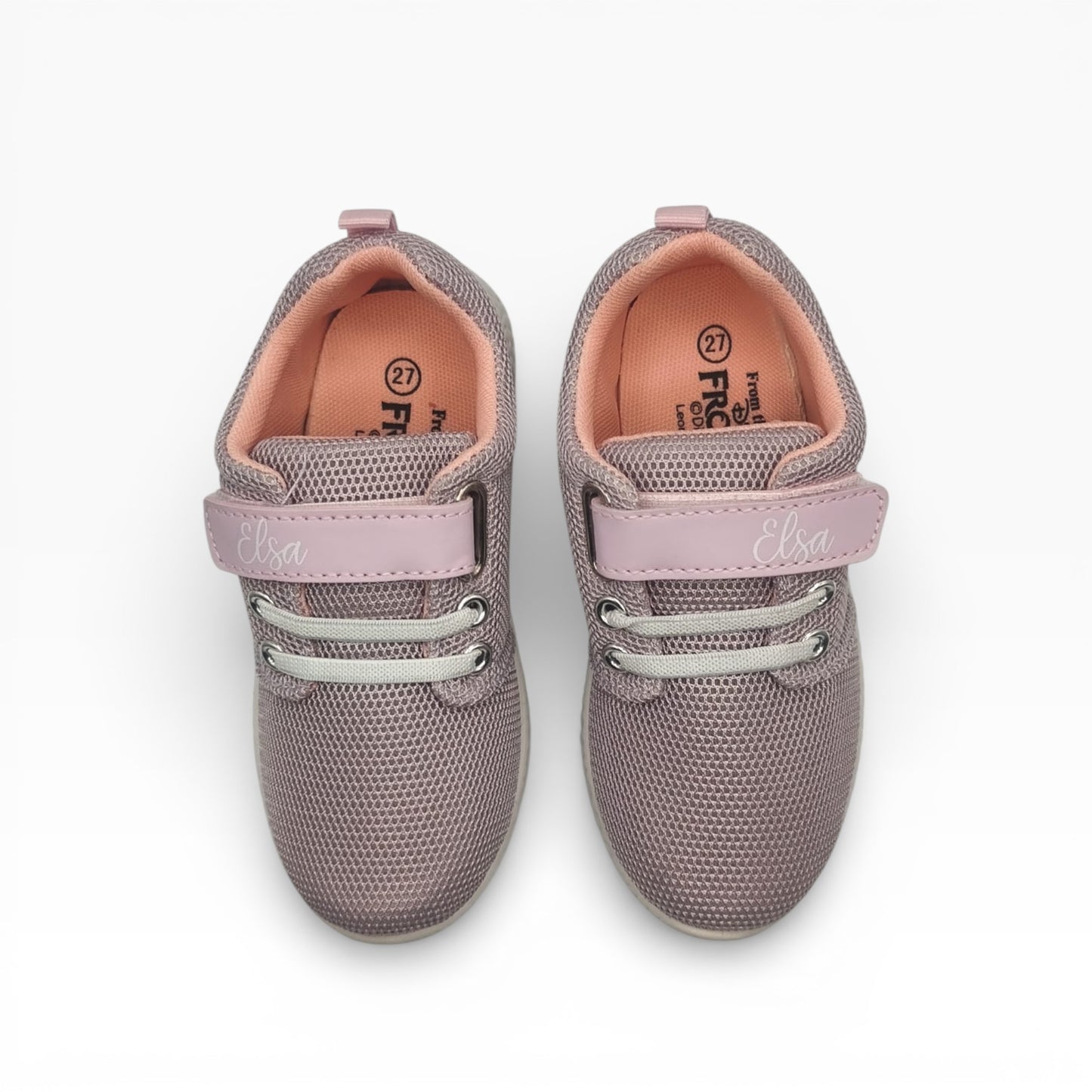 Paire de chaussures enfant fille Reine des Neiges Elsa, semelle intérieure rose, LA CHAUSSURERIE