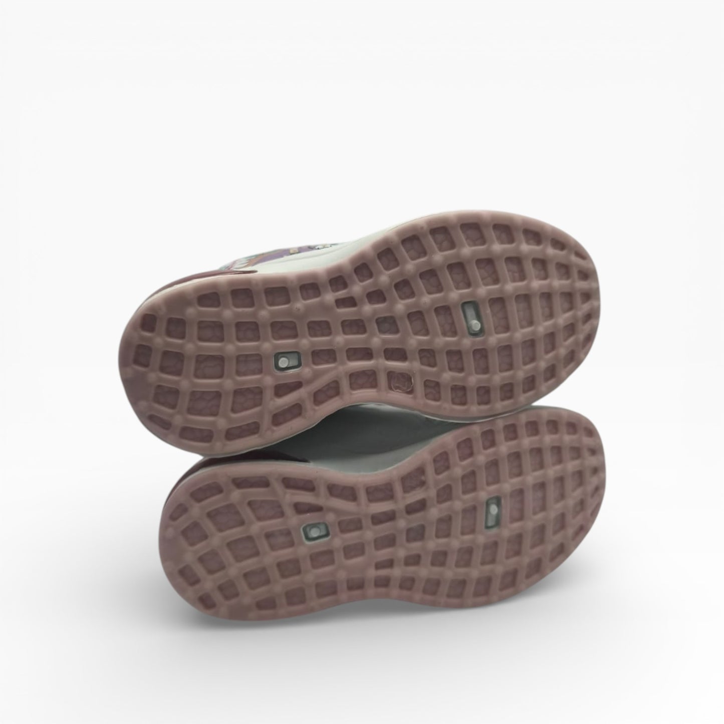 Semelles antidérapantes de baskets lumineuses, vue dessous, LA CHAUSSURERIE