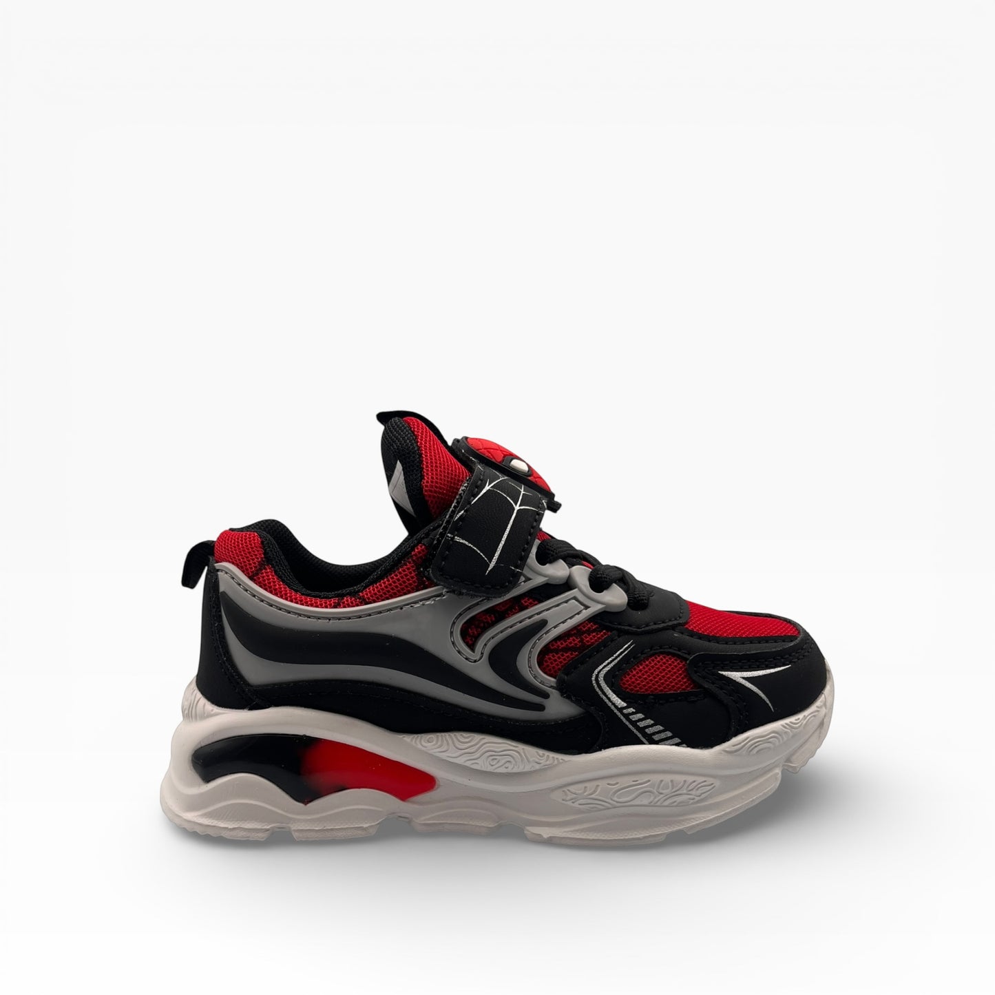 Baskets Lumineuses Marvel Spiderman – Rouge & Noir "Ultimate" – Semelles LED Flash