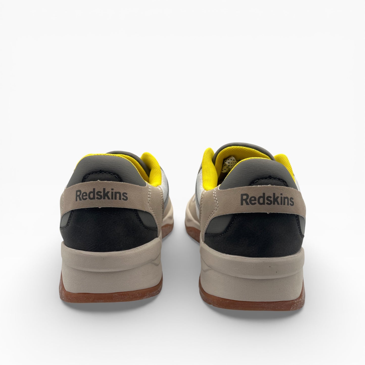 Baskets Redskins Manille homme, talon beige et noir, doublure jaune, LA CHAUSSURERIE
